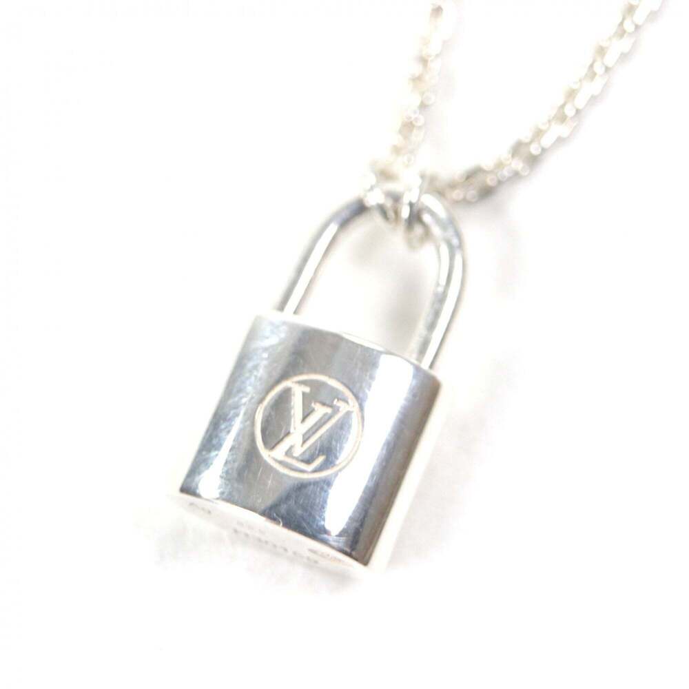 LOUIS VUITTON Silver Lockit Necklace - Picture 4 of 6
